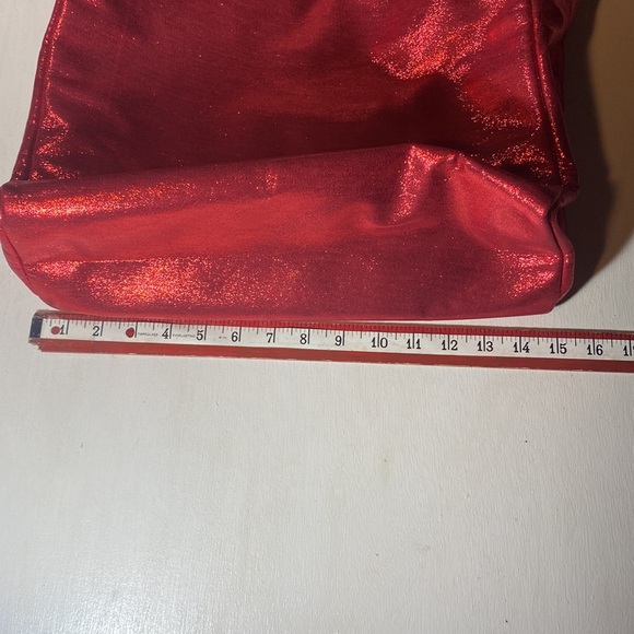 Red sparkly Marc Jacobs gift tote bag. - Picture 6 of 7